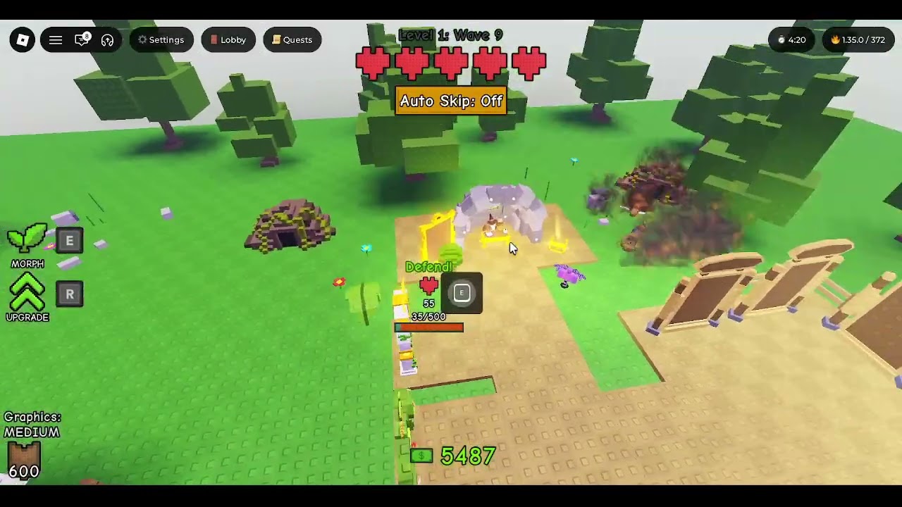 Roblox  / Garden Tower Defense / -- MORPH MODE --