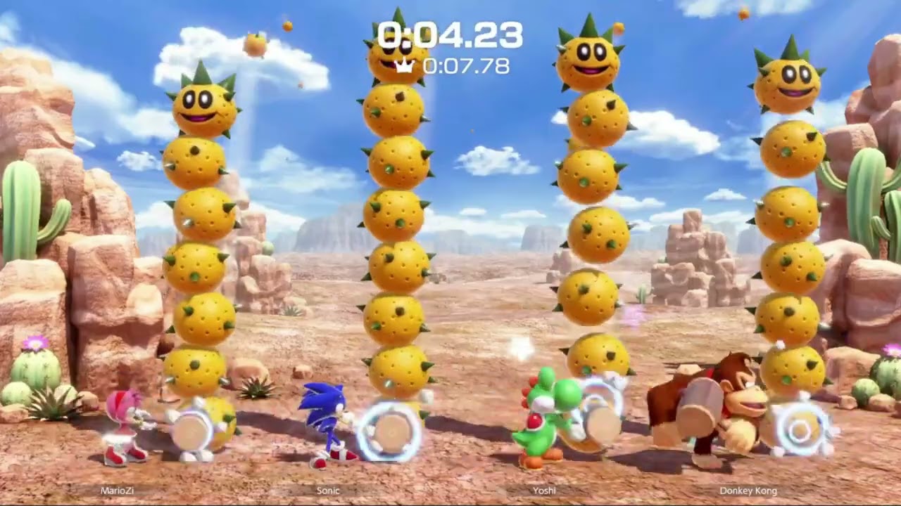 Mario Party Superstars - Amy Rose Sonic Yoshi Donkey Kong - Sonic Party Superstars