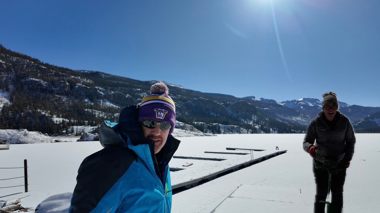 Drilling the Lake Ice, Beaver Updates, and Helicopters!  Lake City, Colorado!