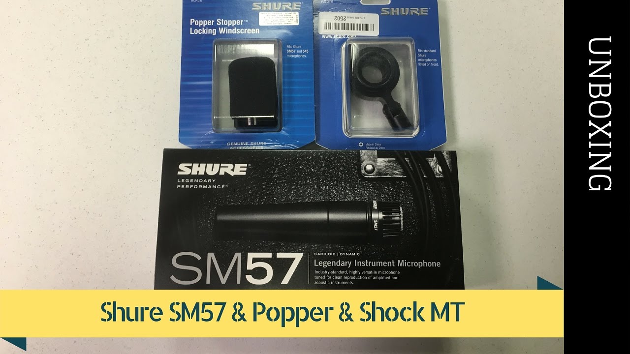 Shure SM57-LC Microphone & A2WS-BK Black Foam Windscreen & A55M Shock Stopper