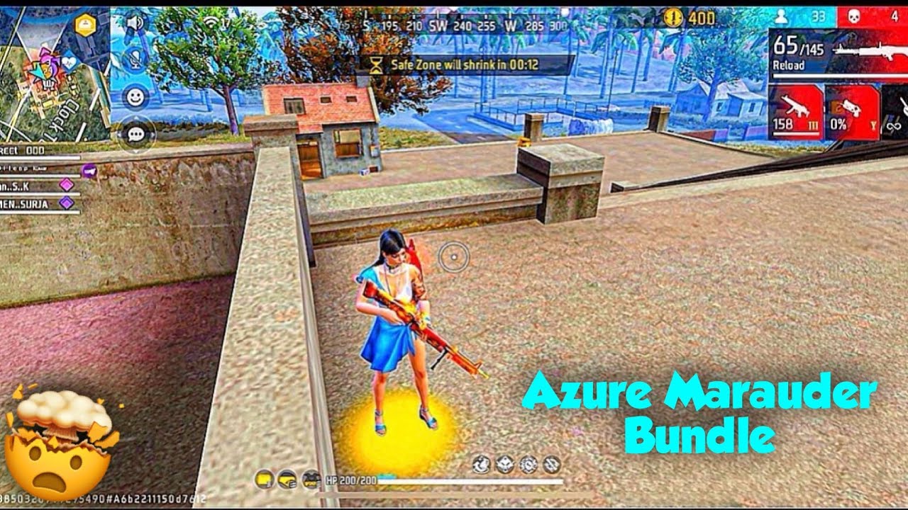 Azure Marauder Bundle First Time Gameplay Garena Free Fire 
