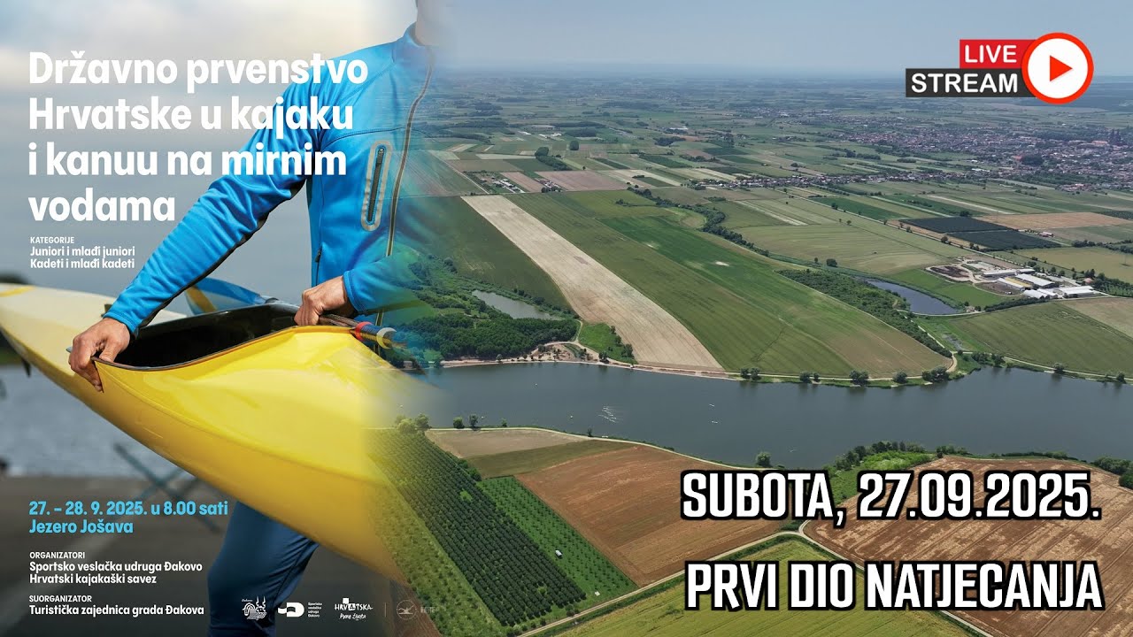 Prvenstvo Hrvatske u kajaku i kanuu na mirnim vodama Đakovo - Subota 27.09.2025. - Prvi dio
