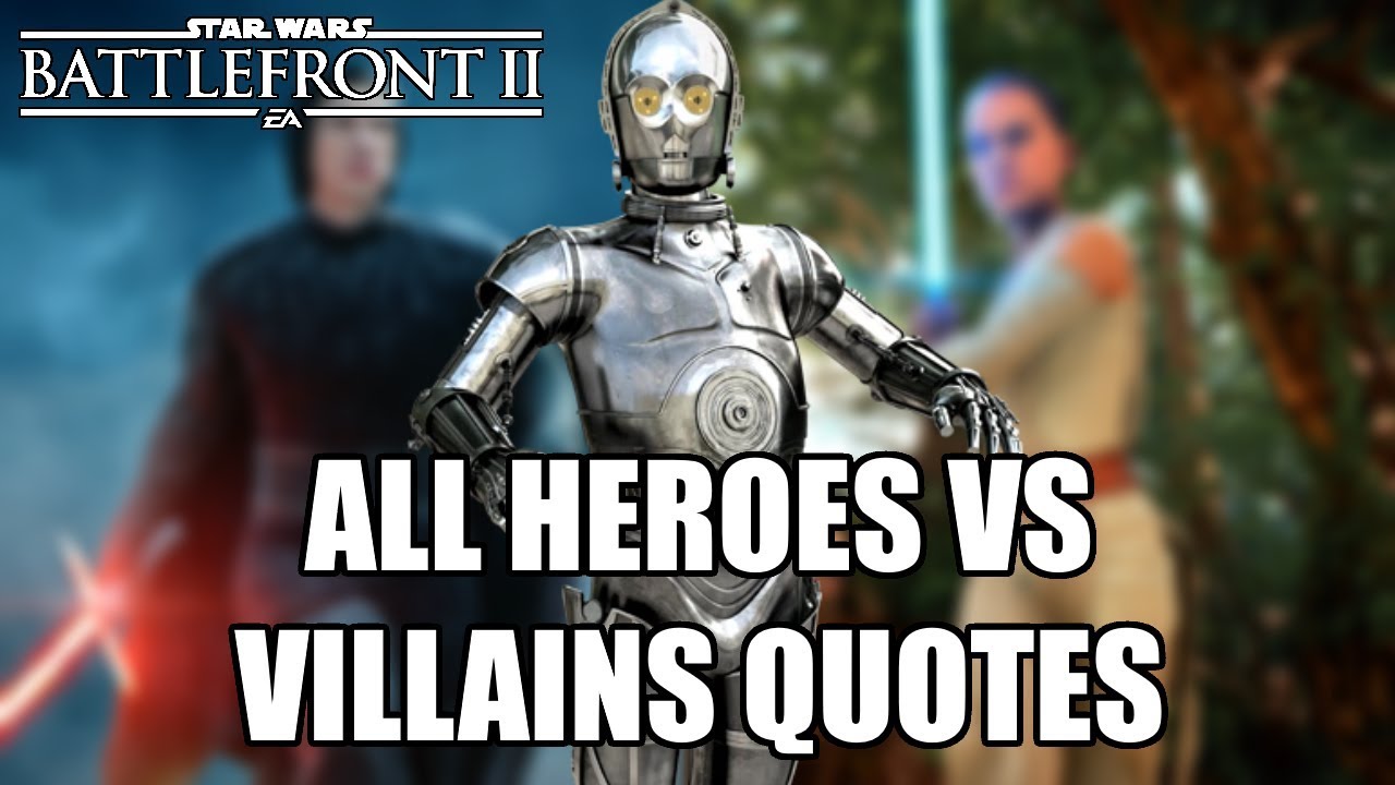 Star Wars Battlefront II - All HvV Announcer Quotes (August Update)