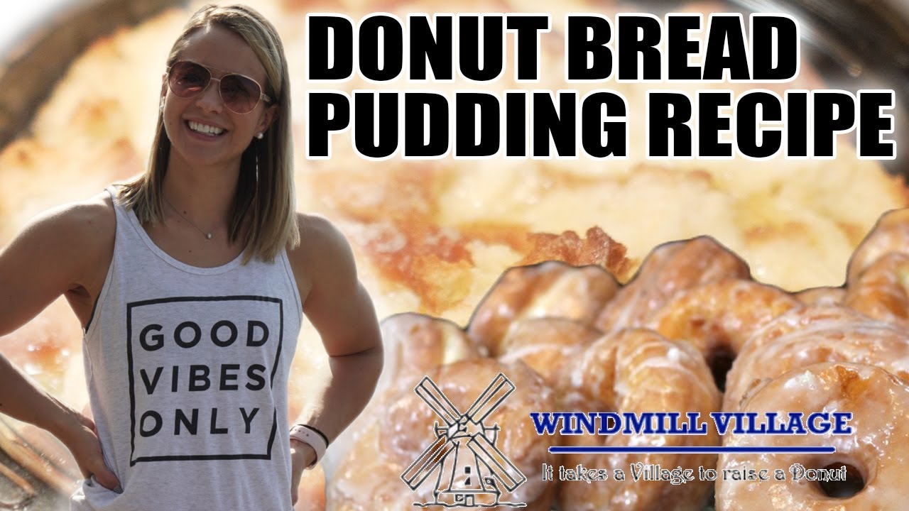 How to Make Donut Bread Pudding - What to do with Old Donuts - Donut Bread Pudding Recipe