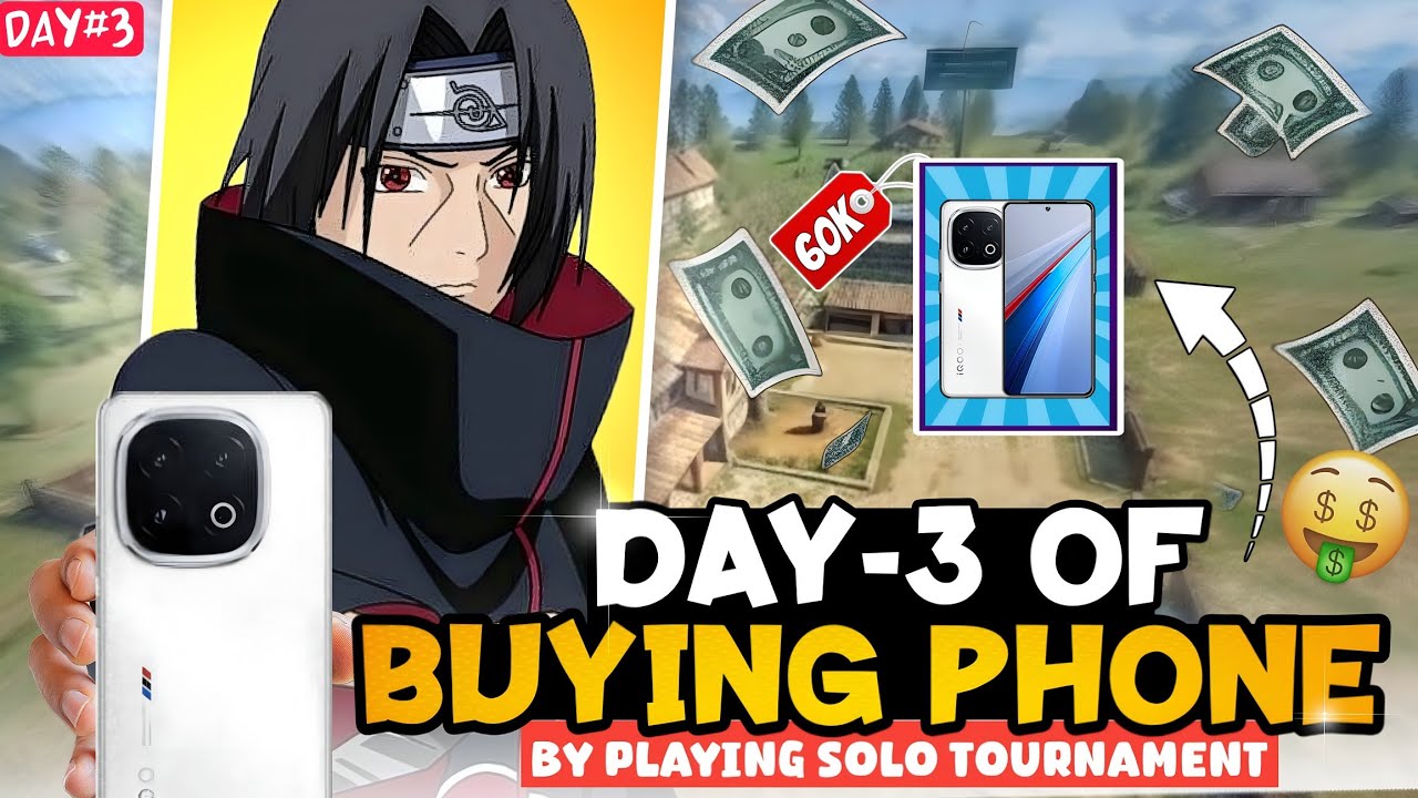 DAY-3🔥 OF BUYING NEW GAMING PHONE📱 BY PLAYING TOURNAMENT ☠️ || SOLO TOURNAMENT👽 FREE FIRE GAMEPLAY 🥵