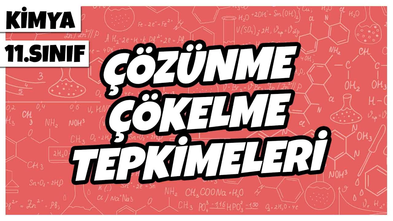 11. Sınıf Kimya - Çözünme Çökelme Tepkimeleri | 2022