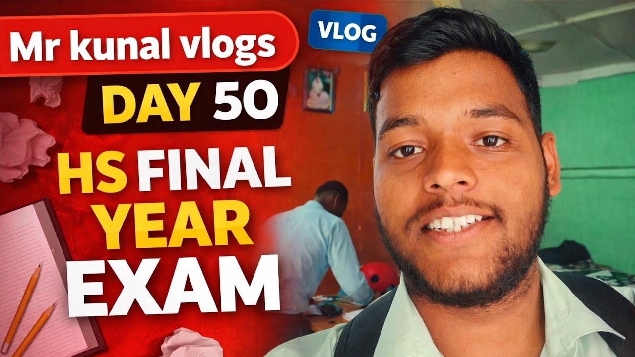 Hs final year exam Day 50 of 365 day vlogs challenge #trending #viral #vlog #comedy #contentcreator 