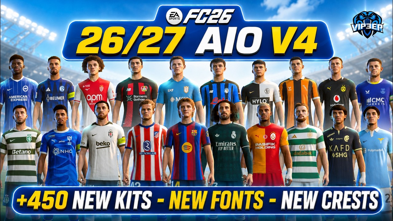 26/27 AIO KitPack V4 Mod for #FC26 | 400+ Kits (v1.6.5)