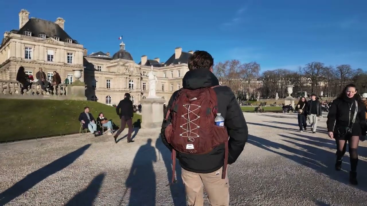 Paris Winter Walk in Luxembourg Park❄️🇫🇷 | Beautiful Streets of Paris in Winter | 4K SLOW TV