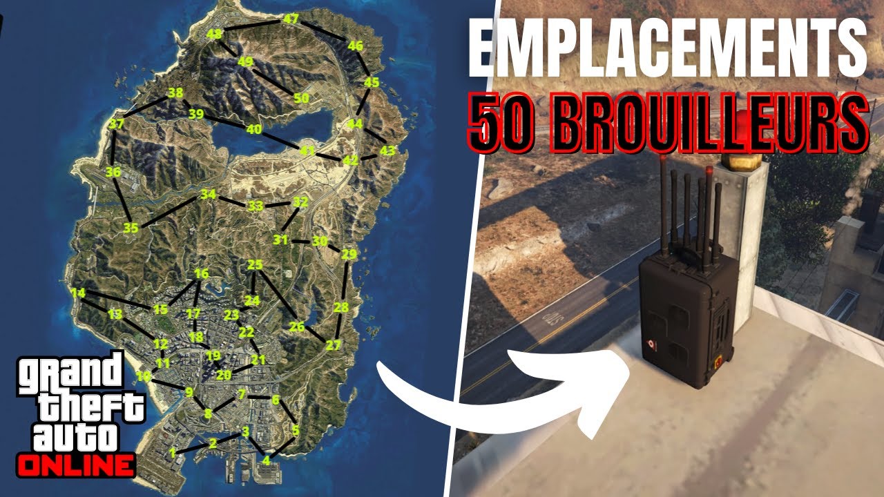 GTA V ONLINE - BROUILLEUR EMPLACEMENTS GUIDE