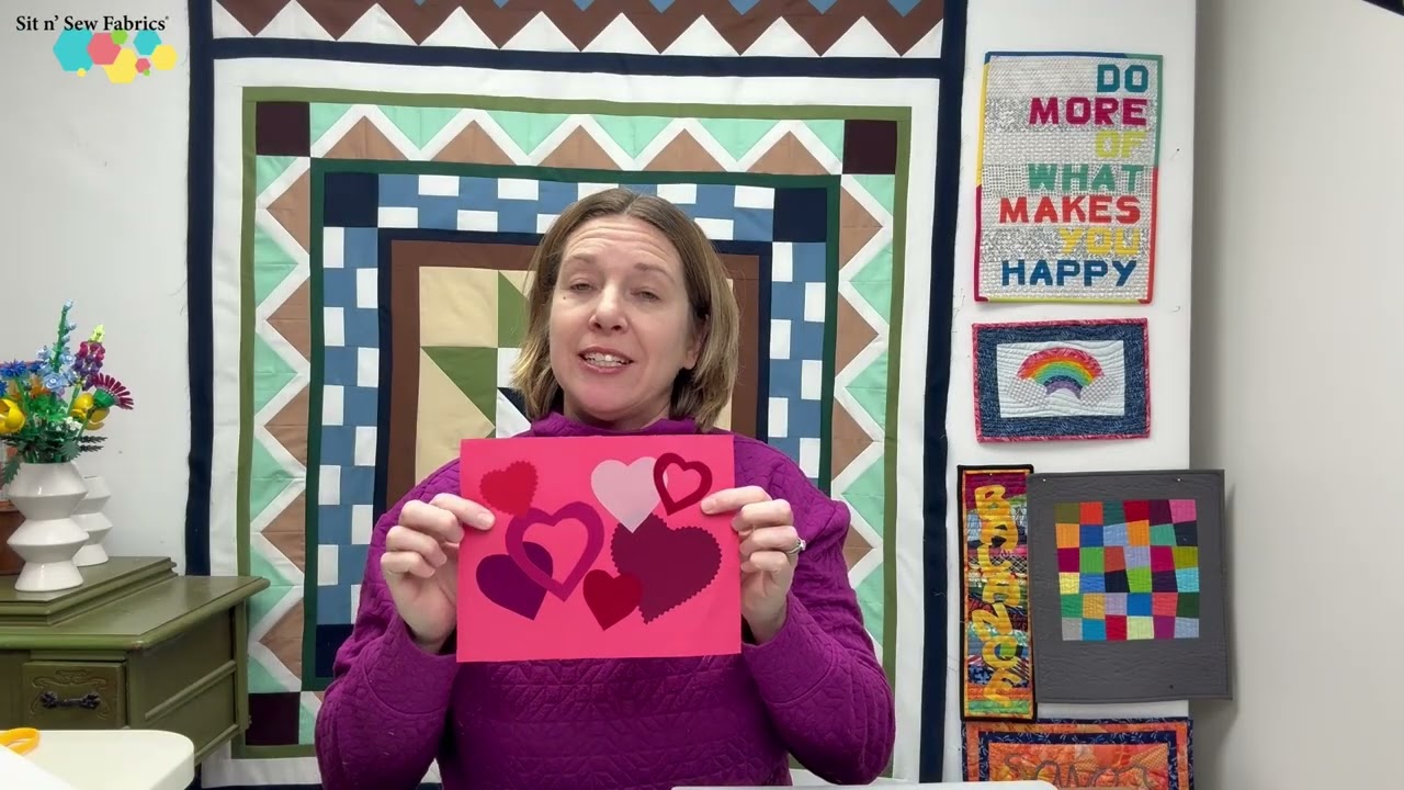 Quilted Valentine Postcards (That You Can Mail!) | Easy Appliqué Heart Tutorial