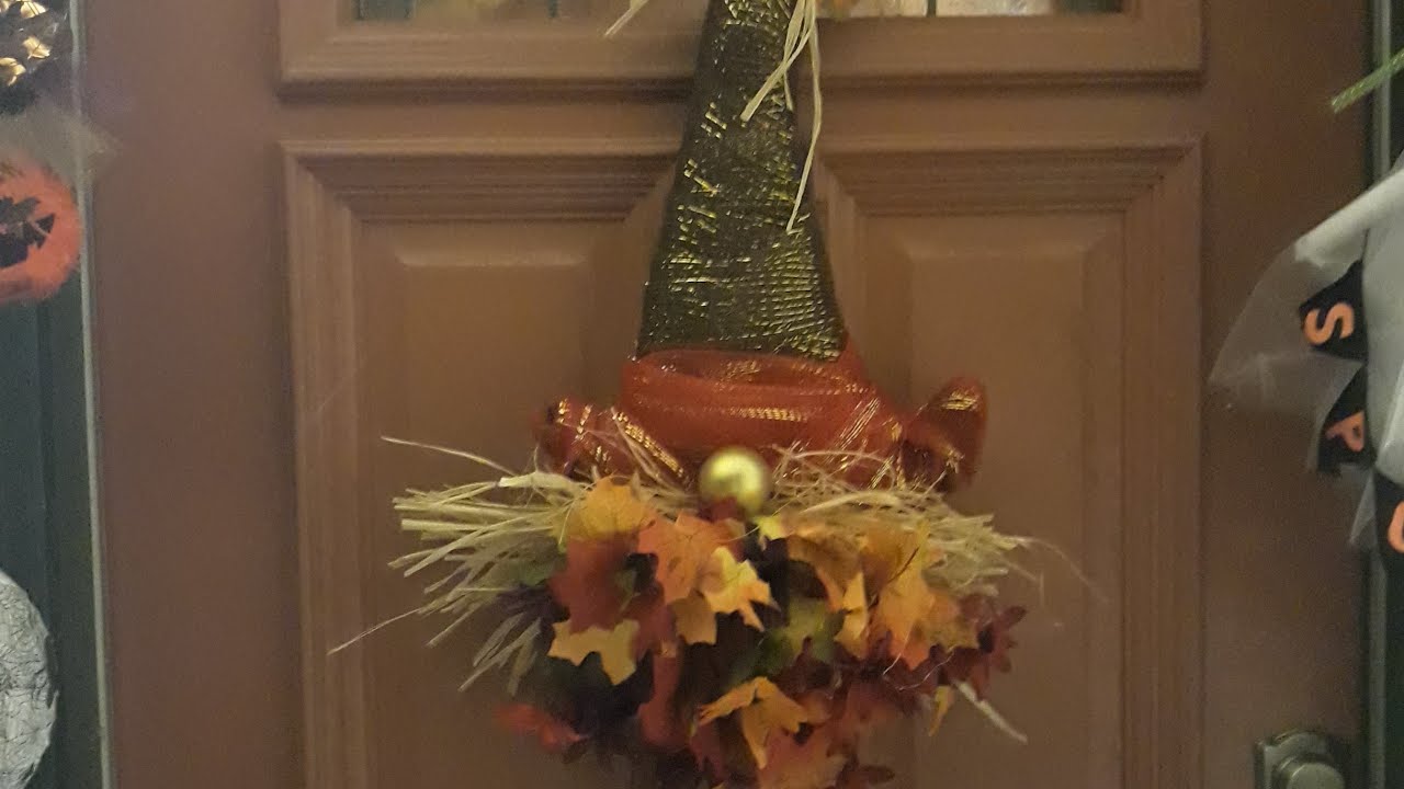 Gnomo otoñal decoracion para tu puerta 