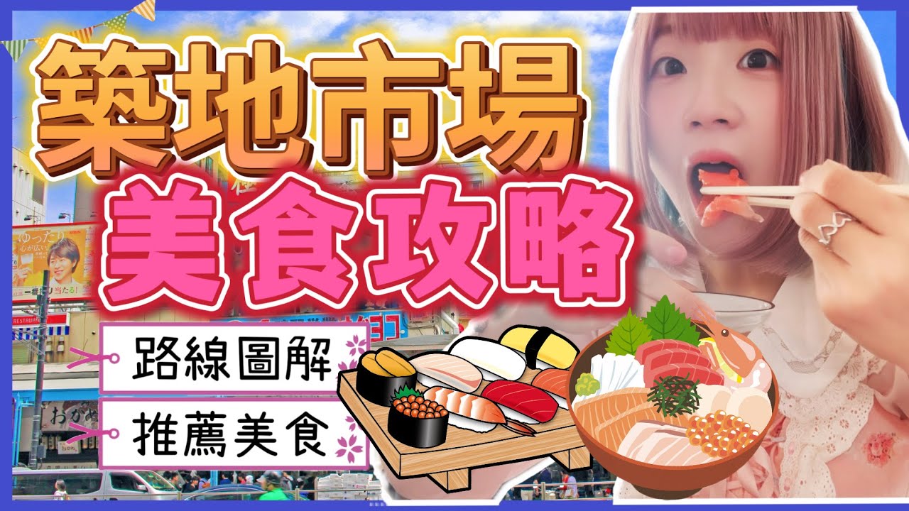 『日本旅遊』2025東京自由行🐟 築地市場必吃路線攻略！ ▍路線圖解 & 推薦美食  ▍Tokyo Tsukiji Fish Market Guide