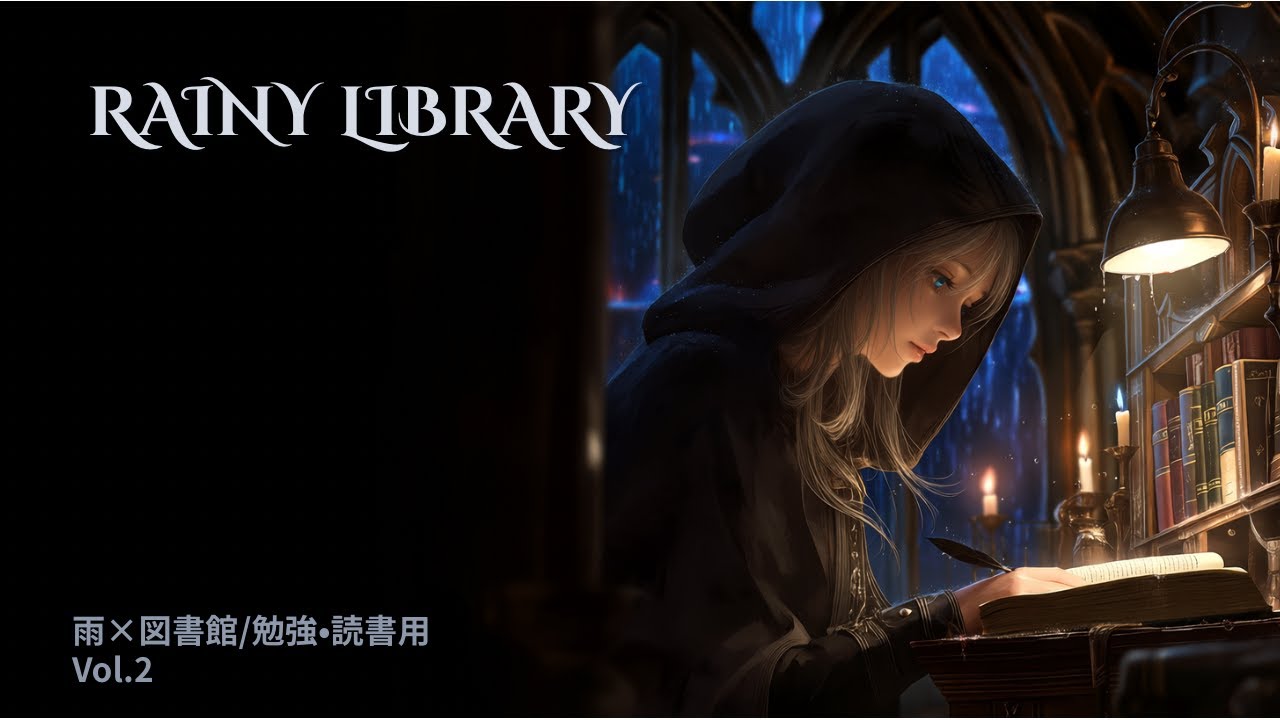 Dark Academia Lo-fi for Studying in a Rainy Magic Library (Vol.2) (60 MIN / No Vocals) | 雨×図書館BGM