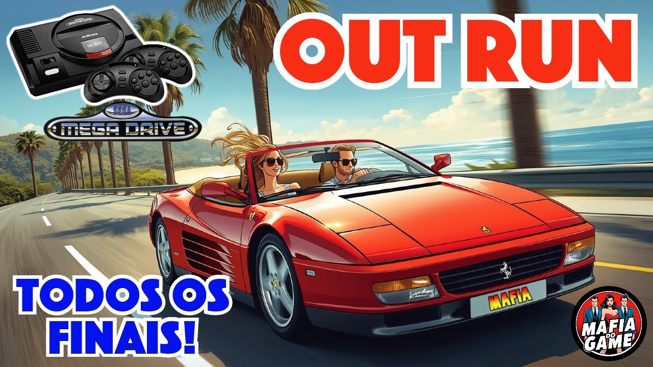 OUT RUN (Mega Drive) - Todos os FINAIS!!!