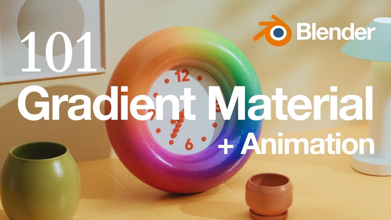 How to Use and Animate Gradient Texture (Tutorial) #blender #tutorial #material  #3d #c4d #gradient