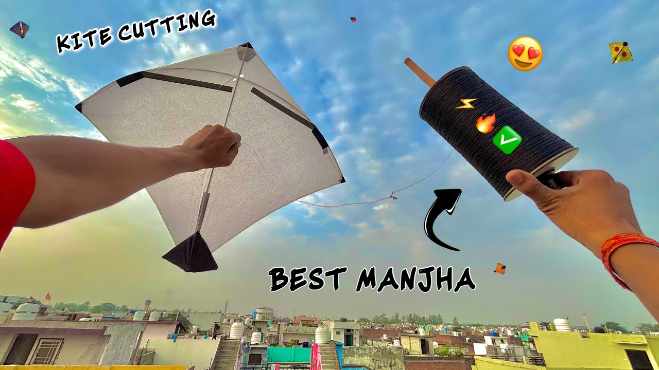 Kite Fighting with Black manjha & White Patang | kite cutting tricks | kite flying | kite