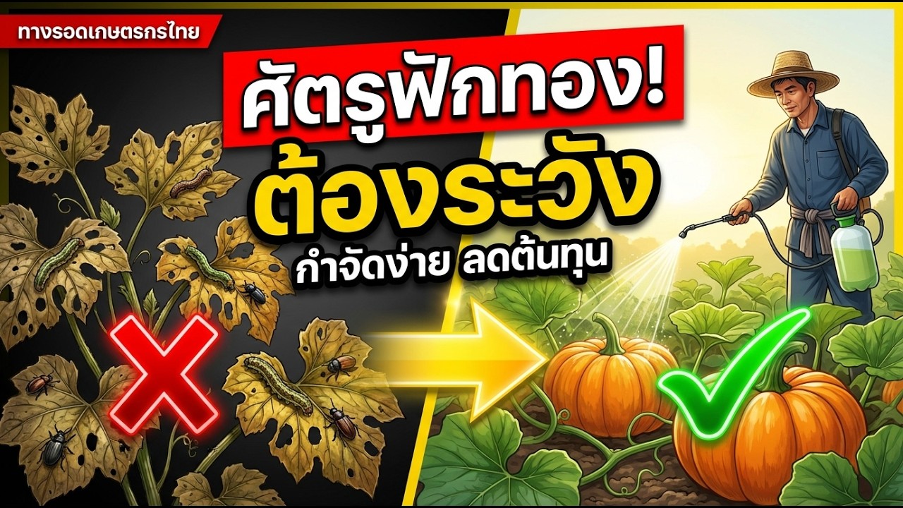 ศัตรูฟักทอง 7 ชนิด พร้อมวิธีป้องกันและกำจัดแบบง่าย