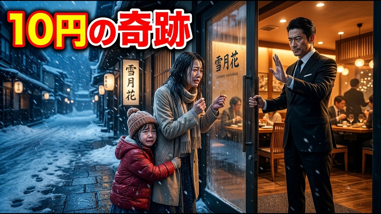 吹雪の中、高級焼肉店に来た母娘。「もう10円しか残ってない」「貧乏人は帰れ」と言われた。その後まもなく、倒産寸前の店主（65）は「好きなだけ食べていいよ」と声をかけた。【感動する話】