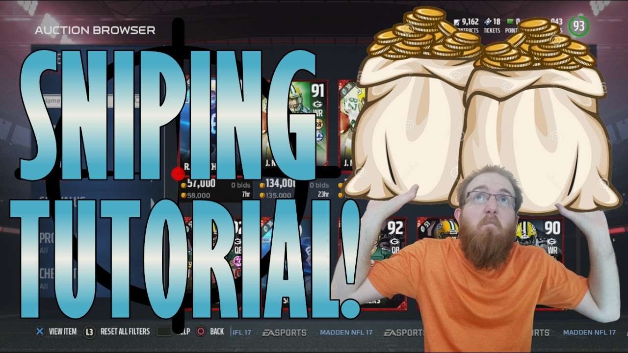 Basic Sniping Tutorial - How to Make Coins Without Spending a Penny - Madden 17 Ultimate Team