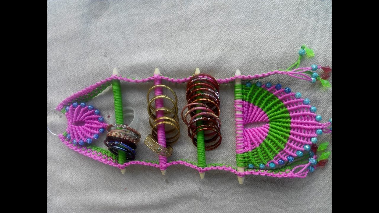 DIY How to make Macrame Bangle Holder |Simple Macrame Bangle Stand Wall Hanging|  STEP BY STEP |