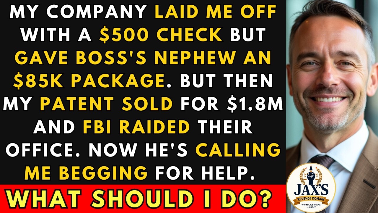 Layoff Day: Boss Gave Me $500 Check, Nephew $85k Package—Patent Sold $1.8m... | Corporate Revenge