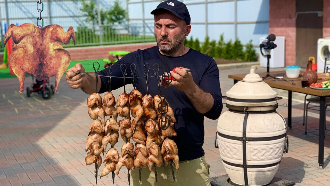 Pollo asado en brochetas | receta de brochetas de pollo