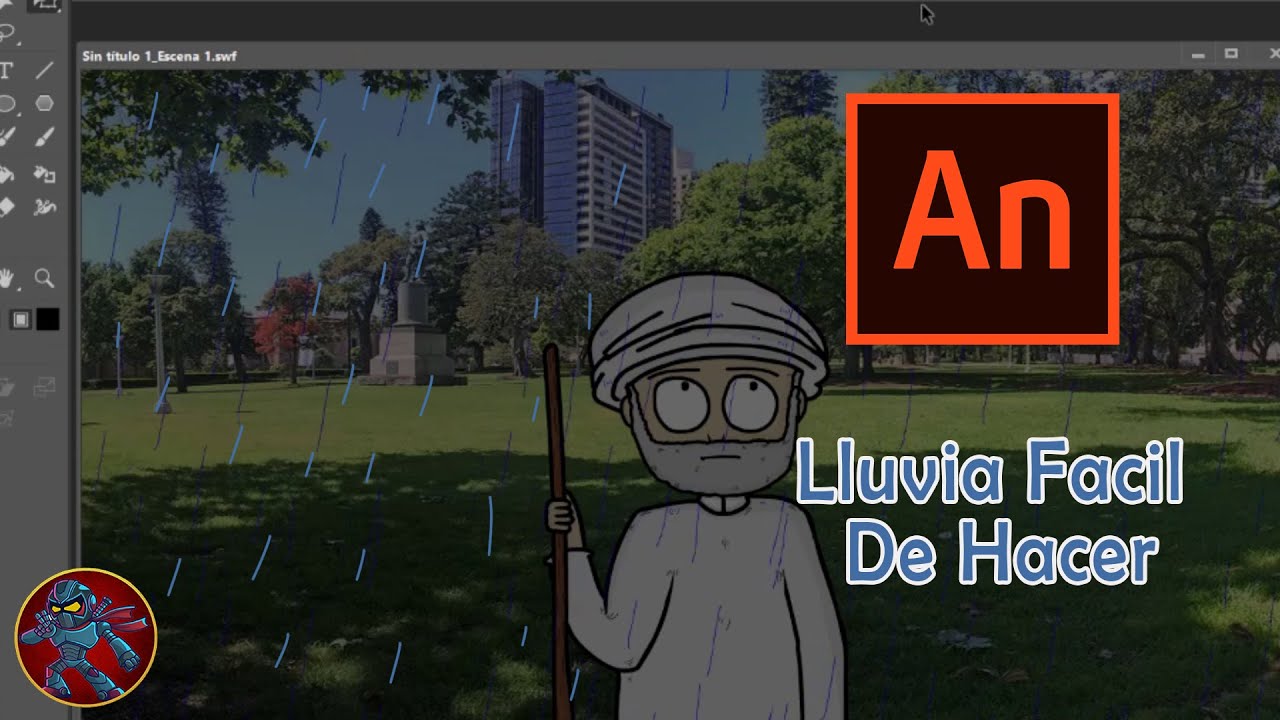 Hacer lluvia en Adobe Animate