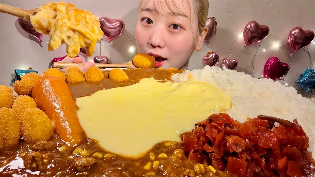 ASMR Карри и рис【русские субтитры】【Mukbang/ Eating Sounds】