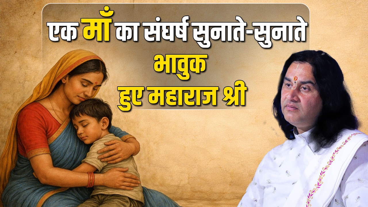 एक माँ का संघर्ष सुनाते-सुनाते भावुक हो गए महाराज श्री   Shri Devkinandan Thakur Ji