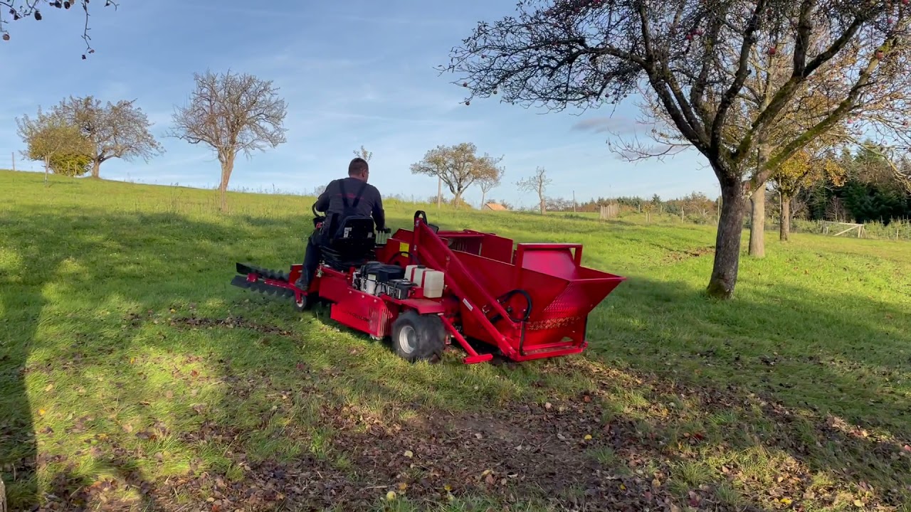 OB80R Apfelauflesemaschine, Apfelauflesen Streuobst, Apple pickup harvester, Ramasseuses de Pommes