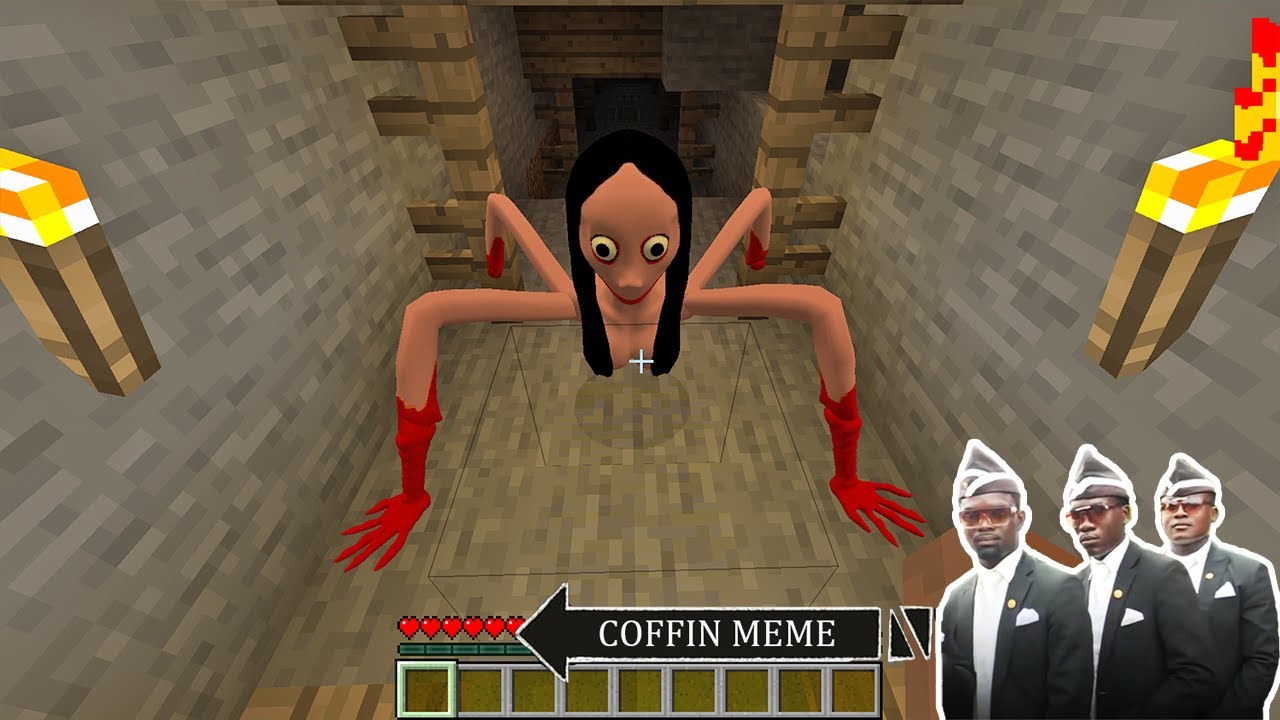 I Found REAL Mutant Spider-MOMO in Minecraft - Coffin Meme