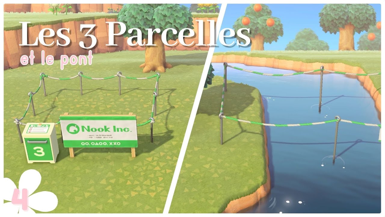 On construit le pont et on place les 3 Parcelles ! 🏡 #4 | Animal Crossing New Horizons