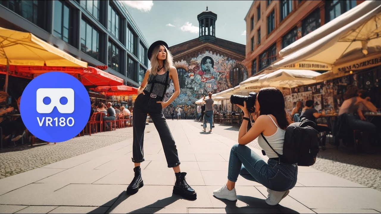 8K VR180 Berlin Photoshoot – Explore Hackescher Markt with Model & Photographer