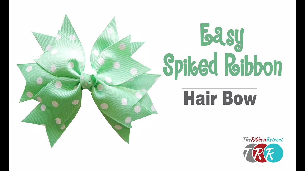 How to Make an Easy Spiked Ribbon Hair Bow - TheRibbonRetreat.com