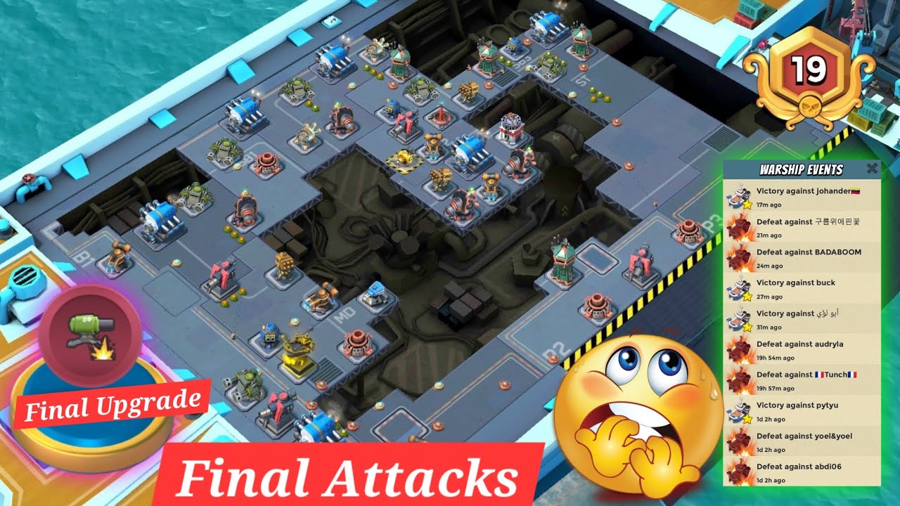 Last Upgrades & Final Attacks #boombeach #boombeachwarships 