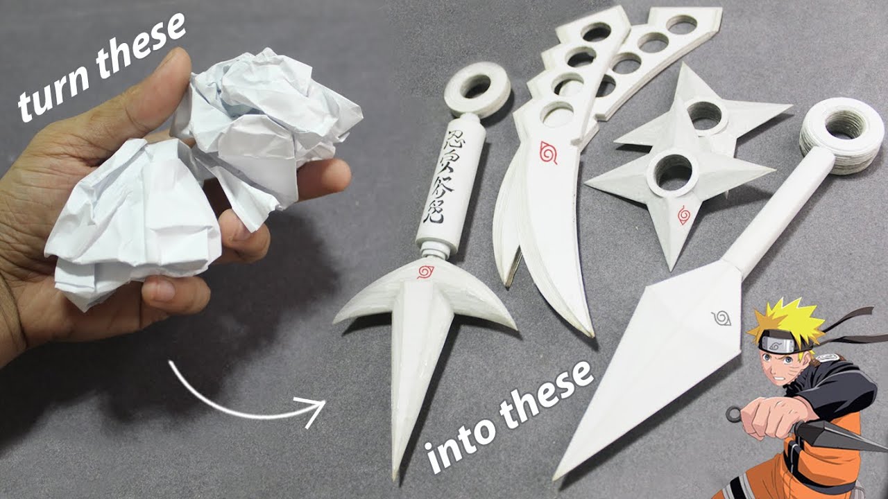 EASY PAPER ART | How to make Realistic Paper Ninja Weapon | Compilation 