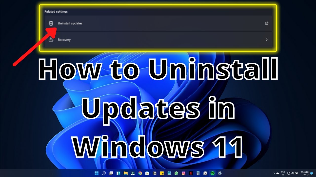 How to uninstall latest update on Windows 11 | New Update Issue? | Go back previous version!