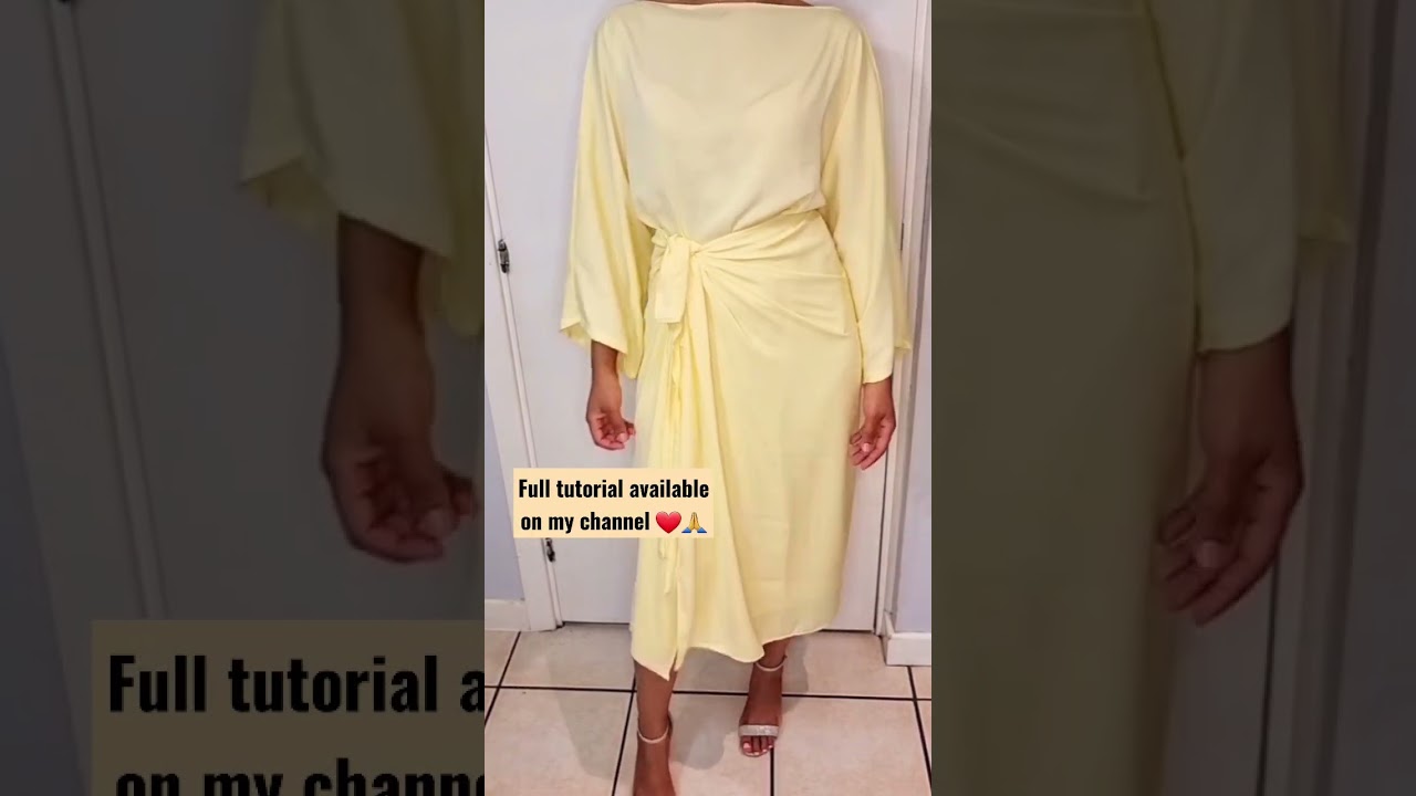 Wrap Dress Tutorial #shorts #short #shortsvideo #wrapdress #diydress #howto #diydress #sewing