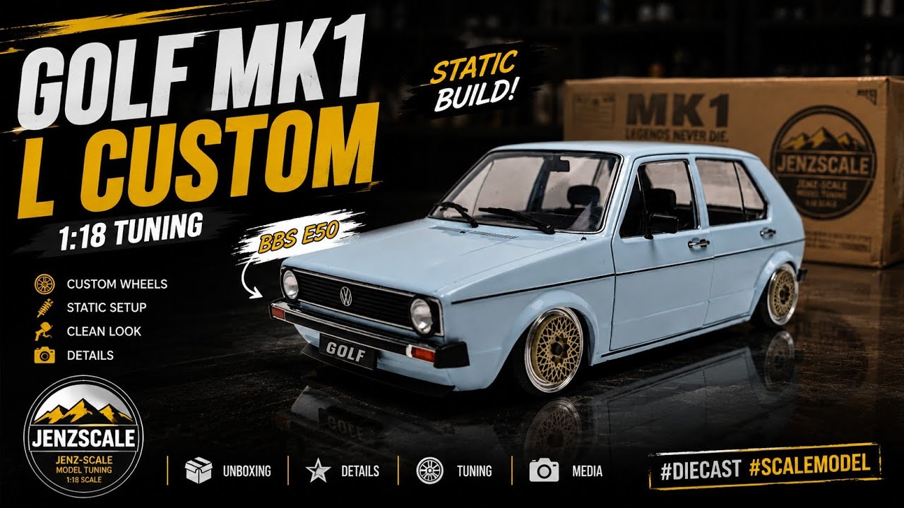 Golf MK1 L Custom 1:18 Tuning | BBS E50 | Static #diecast #scalemodel