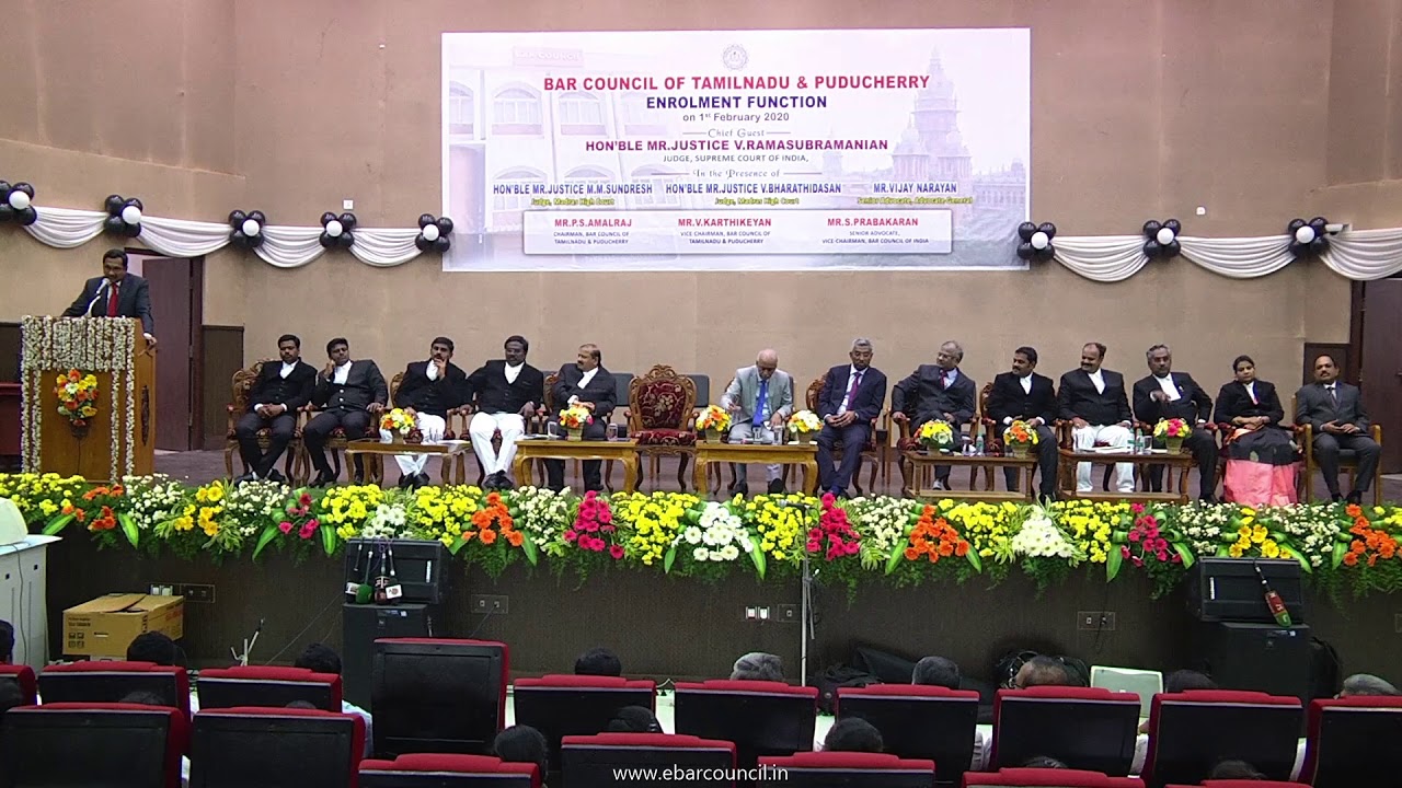 Enrolment Function 01.02.20 | Hon'ble Justice | Mr. M. M. Sundresh | Judge | Madras High Court