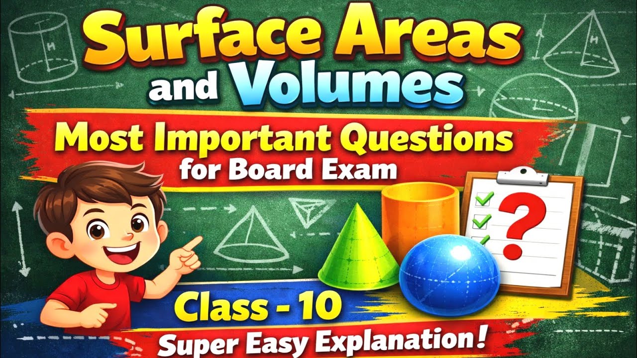 Surface Areas and Volumes Class 10 | Most Important Questions for Board Exam 2026