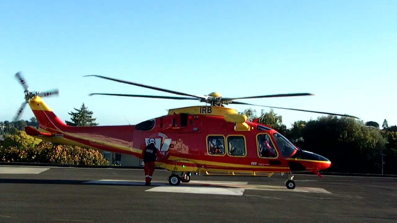 ZK-IRB (NOR4) Departing hamilton for Auckland City Hospital helipad 