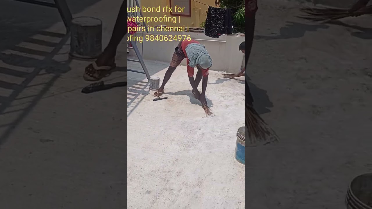 fosroc brush bond rfx for terrace waterproofing | building repairs in chennai | #waterproofing