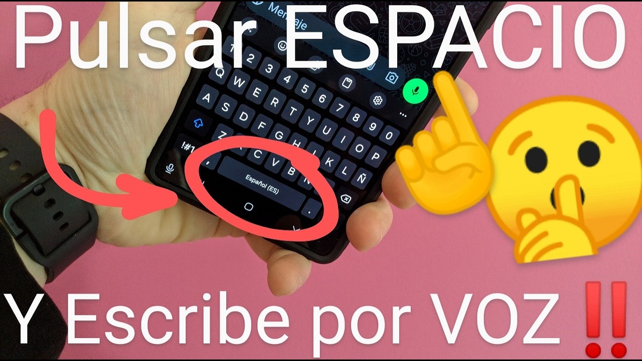 ⌨️🔊 C&oacute;mo ACTIVAR DICTADO por VOZ en SAMSUNG con BARRA ESPACIADORA