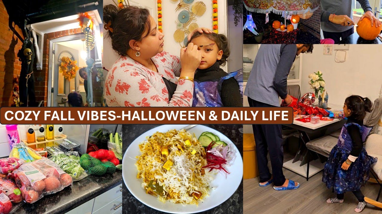 A Beautiful Autumn Day In English Countryside - Cozy One Pot Lunch, Grocery Shopping & Halloween Fun