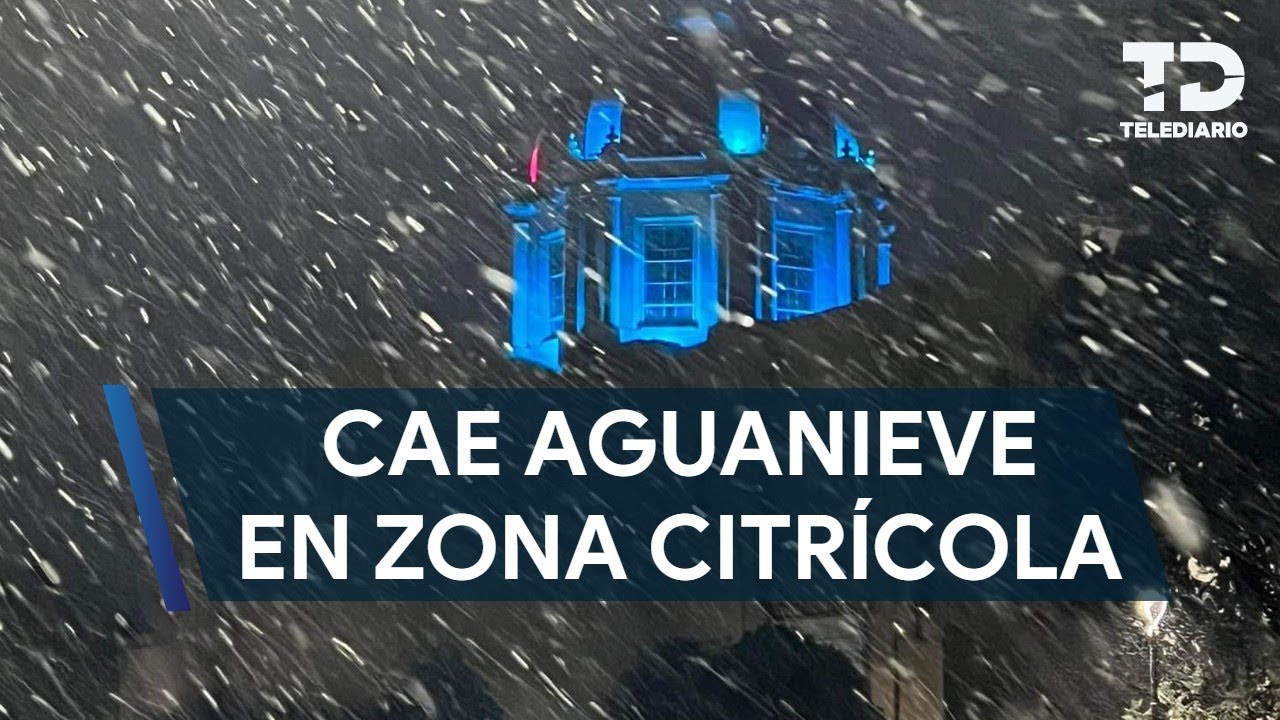 Cae aguanieve en Santiago, Montemorelos y Allende en NL por onda gélida