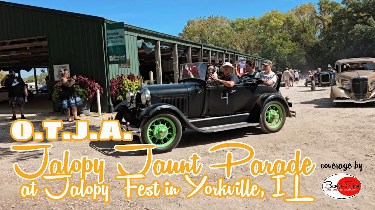 O.T.J.A. Jalopy Jaunt Parade through Jalopy Fest in Yorkville, Illinois.