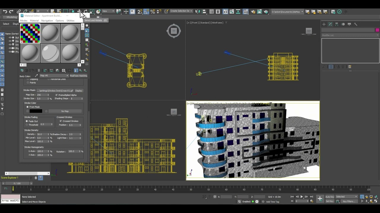 Free 3ds Max Tutorial: Artistic Rendering with procedural Hatching in finalToon