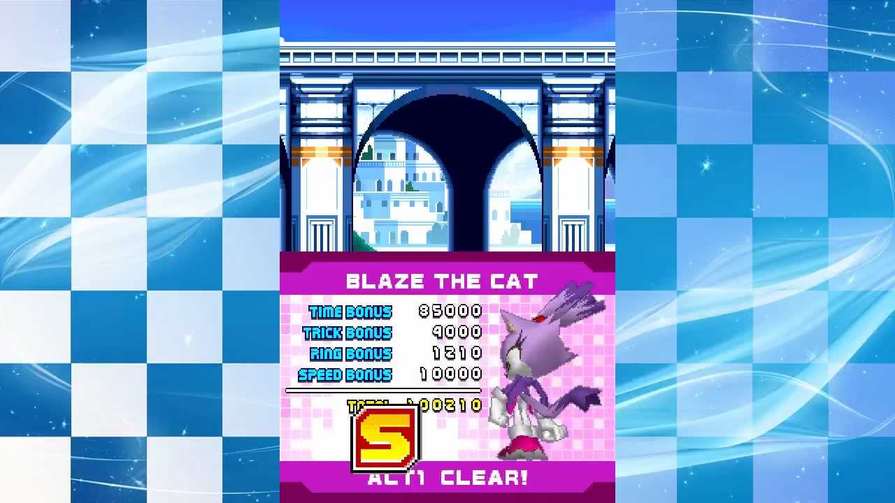 Sonic Rush - Water Palace act 1 - Blaze - Speedrun - 0:56:40